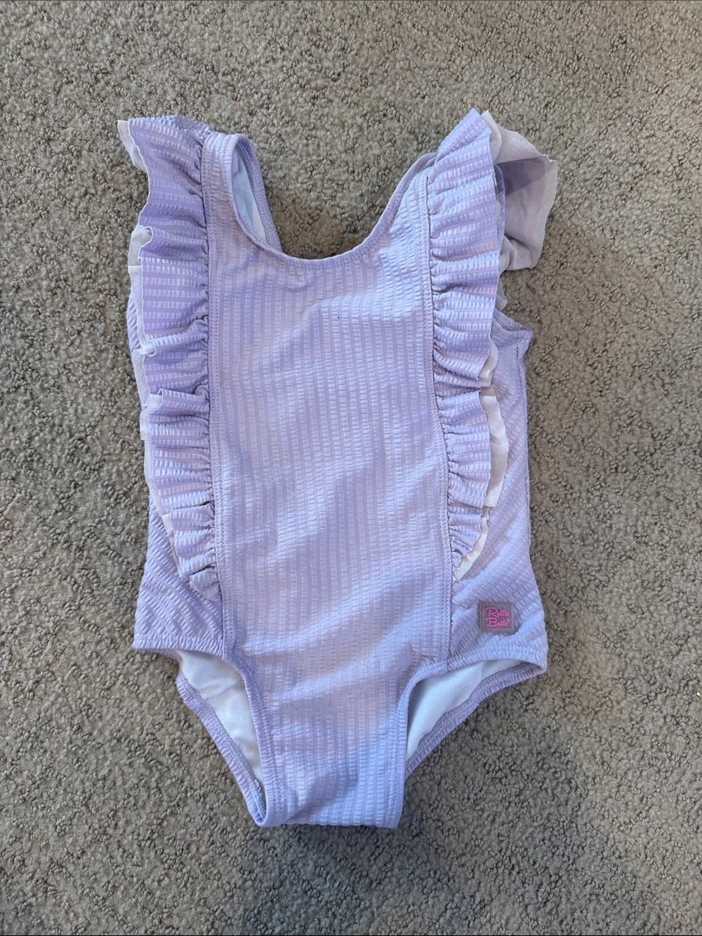 Ruffle Butts Lilac Ruffled One-Piece Swimsuit for Kids